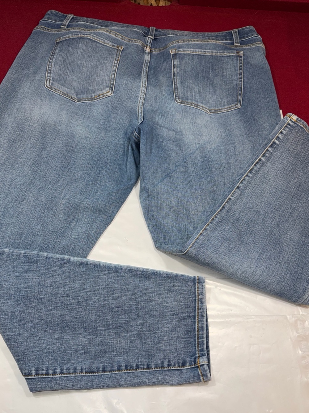 Time And Tru High Rise Skinny Blue Jeans Women’s Size 22 Pockets Stretchy Denim